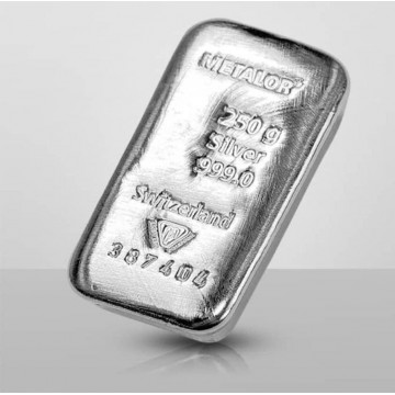 Must Buy - Metalor 250g Silver Cast Bar (Made in Switzerland/With Certificate) - SPECIAL PROMO (CALL TO ASK FOR SPECIAL PRICE)